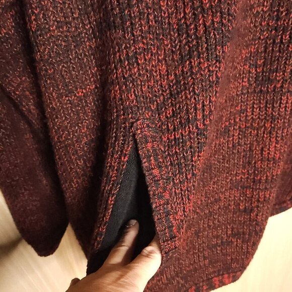 Style & Co. Plus Red Black Cowl Neck Sweater 1X - Picture 4 of 6